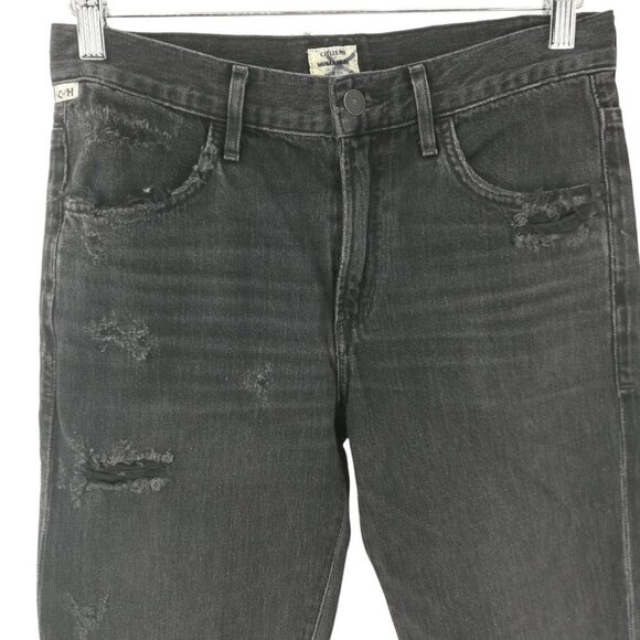 Citizens of Humanity Sasha Twist Crop Low Slung Flare Jeans Size 24 Safety Pins - Picture 2 of 14